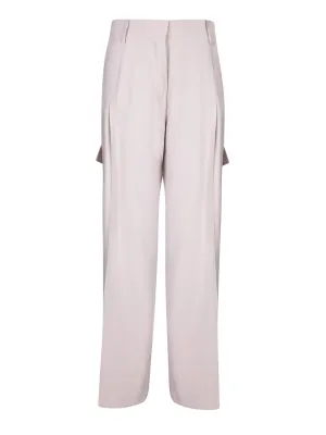 Taupe Twill Cargo Trousers by Blanca Vita