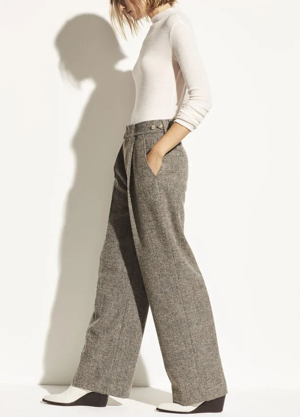 Vince - Pebble Texture Wide Leg Pant in Graphite