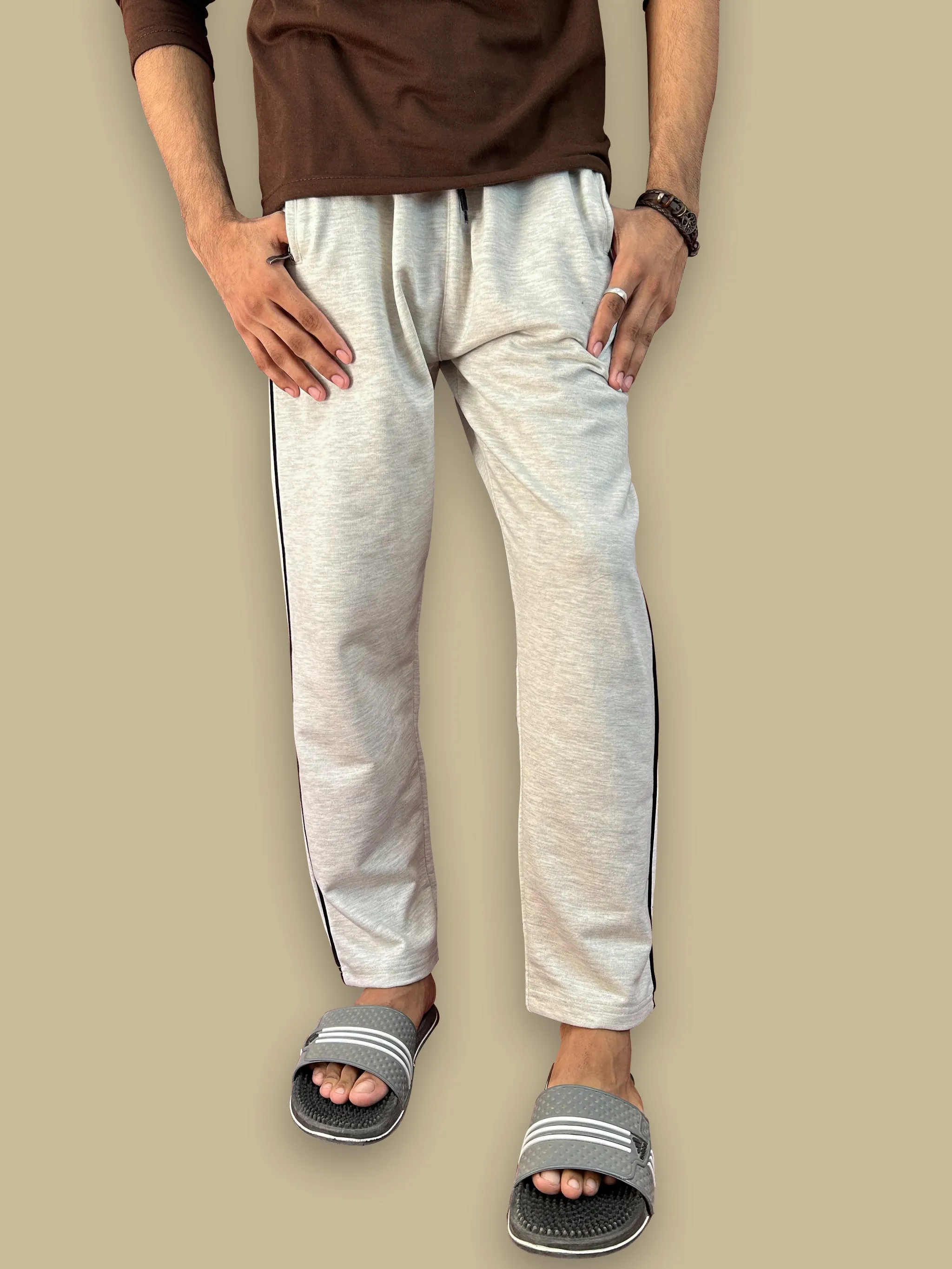 White Plain Trouser For Men's MT97