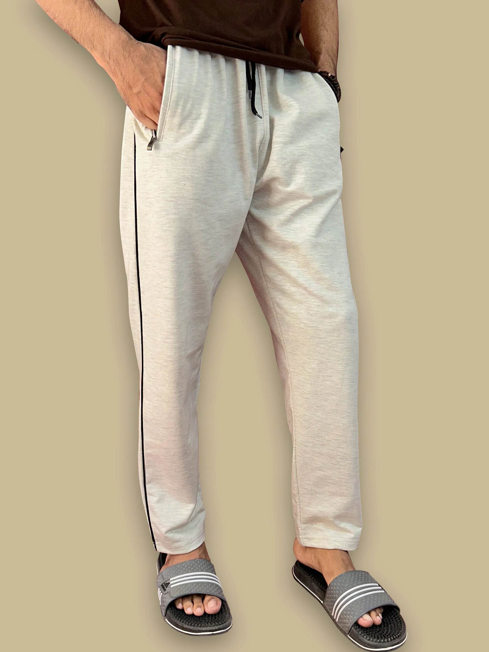 White Plain Trouser For Men's MT97